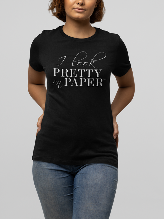 I Look Pretty On Paper Signature Tee - (Black/White)